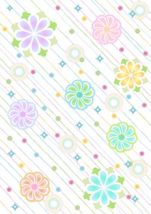 花柄　花模様　背景　フリー　無料　A4サイズ